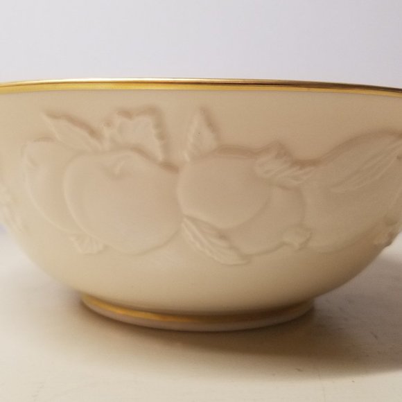 Lenox Fruits of Life 24K Gold Rim Brand New 9" Round Vegetable Bowl - Picture 3 of 13
